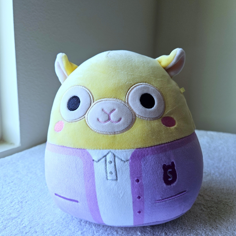Squishmallows Plush in Pastel Yellow and Light Purple